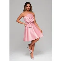 OMBRE Abendkleid Elegantes rosa Cocktailkleid mit Schleifendetail