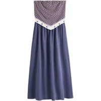 Next Midikleid Bandeau-Midikleid aus Jersey mit Zipfelsaum (1-tlg)