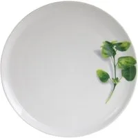 CreaTable Pizzateller Essteller Kräuter, (4 St), Teller Set für 4 Personen, weiß, Porzellan, schwere Qualität