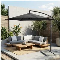 SONGMICS Sonnenschirm, Ø 300 cm,UV-Schutz UPF 50+,mit Kurbel,mit Ständer