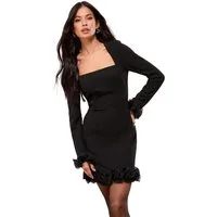 LIPSY Minikleid Lipsy Minikleid mit Rüschen, Petite (1-tlg)