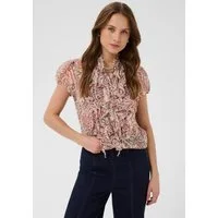 Saint Tropez Rüschenbluse LiljaSZ Crinkle SS Shirt Kunstfaser, Regular fit