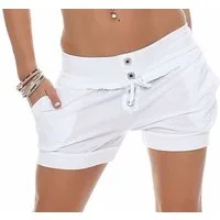 malito more than fashion Hotpants malito Damen Hotpants in Unifarben, lockere kurze Hose, Bermuda für unifarbene Chino Short kurze Sommerhose mit elastischem Bund