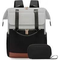 FOUORTUNATE-BEE Rucksack Damen, Laptop Schulrucksack Wasserdicht, Schultasche Teenager (Backpack Women Elegant Tagesrucksäcke Handtasche 2 in 1), 15,6 Zoll Arbeitstasche Lehrertasche Reiserucksack für Uni Büro