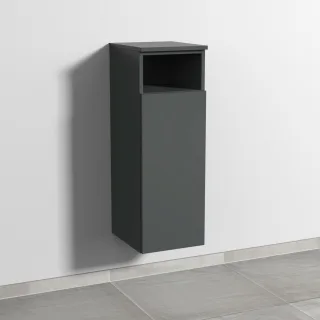 Sanipa 3way Mittelschrank mit 1 Tür und 1 offenem Fach, Anthrazit-Matt, SM13122 SM13122