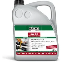 MATHY Motoröl MATHY SAE 5W-30 Performance VX3 5,0 l, (1-tlg), Synthetisches HC-Motorenöl