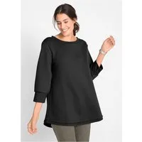 bonprix Sweatshirt langer Schnitt, mit U-Bootausschnitt, mit Ballonärmeln