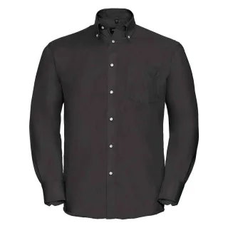 Russell Collection - "Ultimate" Formelles Hemd für Herren Langärmlig (Schwarz)