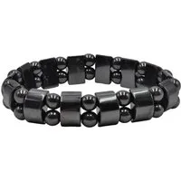 Steuer Armband Stretch hämatitfarbene Magnete