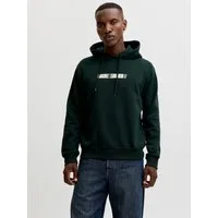 Jack & Jones Kapuzensweatshirt JJMUNK SWEAT HOOD Materialmix, regular fit