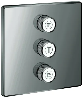 GROHE 3-fach UP-Ventil Grohtherm Smart Control 29127 eckig FMS hard graphite, 29127A00 29127A00