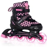 Nattork Inlineskates Kinder Inline-Skates für Mädchen und Jungen, größenverstellbar, Inliner mit leuchtenden Rollen, stabiler Unterstützung für Anfänger