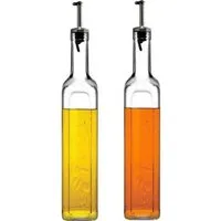 Pasabahce Essigspender Pasabahce Homemade Öl- und Essigflaschen – 2er Set, 500 ml, (2-tlg)