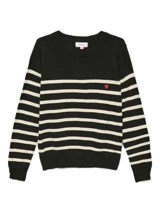 VERO MODA - VMDORY LS O-NECK PULLOVER GIRL Black - Gr. - 128