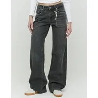 Tally Weijl Low-rise-Jeans SPADEPALLAS Baumwollmischung, Low-Waist mit geradem Beinverlauf und Strass-Anhänge
