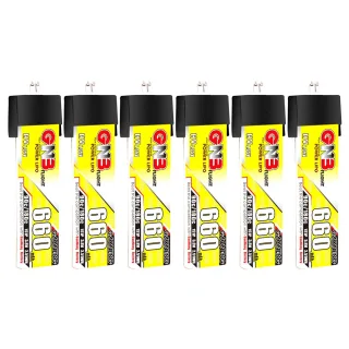 6PCS GAONENG GNB LiHV 1S 3.8V 660mAh 90C LiPo Battery PH2.0 for Mobula7 75mm Indoor Whoop RC FPV Racing Drone Drone