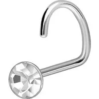 PIERCINGLINE Nasenpiercing 925er Silber Nasenstecker Spirale KRISTALL (Nasenstecker, 1-tlg)
