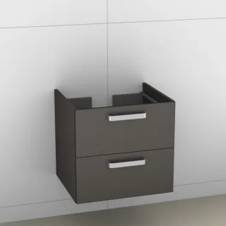 Artiqua 414 Waschtischunterschrank für Subway 613665, 613667, Stahlgrau Metallic, 414-WU2L-V16-7141- 414-WU2L-V16-7141-88