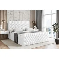 ALTDECOR Boxbett DAISY-Z (Multipocket-Matratze H4, H3 Matratze Bonellfederung, Topper, Kopfteil), Doppelbett mit Fußteil