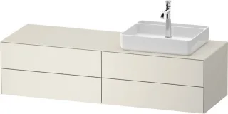 Duravit White Tulip Konsolenwaschtischunterbau wandhängend Nordic Weiß Seidenmatt 1300x550x408 mm -  WT4867R39390010