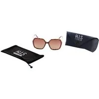 H.I.S Sonnenbrille hochwertige polarisierende Gläser (Set, 3-St., inklusive Softbeutel und Etui) Schmetterlingsform, Filterkategorie 3, modisch ohne Rahmen