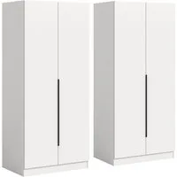 Home affaire Schrank-Set Skarde moderner Kleiderschrank Schlafzimmerschrank, (1-St., wähle deine beste Schrank Kombination), Skarde Kleiderschrank 160 cm, 2 Kleiderstangen und 2 Böden