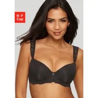 LASCANA Schalen-BH Flora mit wunderschönen Spitzenträgern und edlem Glitzeraccessoire, Dessous