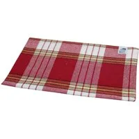 my Hamam Hamamtücher Hamamtuch ohne Fransen rot kariert »Pestemal« ca. 80x170 cm, Baumwolle und Polyester (1-St), Sauna Handtuch saugstark, pflegeleicht, kompakt