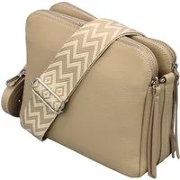 Adel Bags Schultertasche MARA Umhängetasche für Damen, Schultertasche aus Echtleder, hergestellt in Italien, mit 2 Riemen