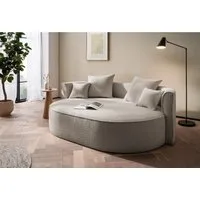 LeGer Home by Lena Gercke 2,5-Sitzer ISALIE, rundes Loungesofa, mit Kissen, perfekt gepolstert, moderne Stoffe, mit 4 Zierkissen, extra große Sitzfläche
