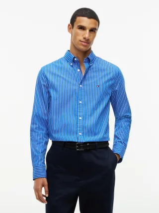 FLEX HAIRLINE POPLIN RF SHIRT Ancient Blue - Gr. - S