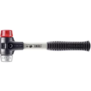 HALDER SIMPLEX - Schonhammer mit verstärktem Tempergussgehäuse und Fiberglasstiel, Plastik - 3769.040