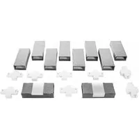 HTI-Living Beetumrandung Beetumrandung Nessa Solar Brick 10-teilig Grau, LxH: 23.3x4.5 cm, Set, Beetumrandung mit 10 Modulen inkl. Solarbeleuchtung, Beetbegrenzung Beeteinfassung Rasenkante
