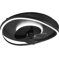 Reality Leuchten LED Deckenleuchte SORTLAND Deckenventilator mit Beleuchtung Fernbedienung 3 Stufen Timer, Timerfunktion, Ventilatorfunktion, LED fest integriert, warmweiß - kaltweiß, LED Ventilator dimmbar CCT Memory Nachtlicht Sommer- & Winterfunkt