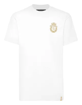 Besticktes T-Shirt mit Rundhalsausschnitt Wappen
