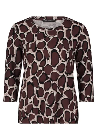Betty Barclay - Printshirt taupe/black - Gr. - 44