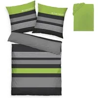 TOM TAILOR HOME Bettwäsche Carl in Gr. 135x200 oder 155x220 cm, Renforcé, 3 teilig, mit GRATIS-Zugabe: Spannbettlaken, 100% Baumwolle, mit Reißverschluss