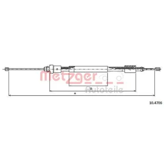Metzger Handbremsseil hinten rechts Citroen Berlingo Peugeot Partner