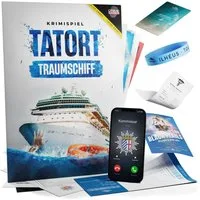 CRIMECASES Spiel Tatort Traumschiff, Mordfall lösen Spiel, Krimispiel für Erwachsene, 1-6 Personen, Escape Spiel für Zuhause