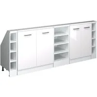 Vicco Kommode Rion, Weiß Hochglanz/Weiß/Weiß, 5er Set (5 St)