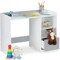 relaxdays Kinderschreibtisch Schreibtisch für Kinder mit Schubladen
