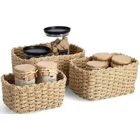 Zeller Present Aufbewahrungskorb (Set, 3 St), stapelbar