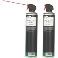 KOKA 2x Set Druckluft-Spray 6 Bar Allzweck-Reiniger Druckluftreiniger (Spar-Set, [- 2x 600ml Spraydose Druckreiniger Trocken-Reinigung Druck-Gas für PC Tastatur Handy Foto)