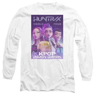 K-Pop Demon Hunters - "World Tour" T-Shirt für Herren/Damen Unisex, Langärmlig (Weiß)