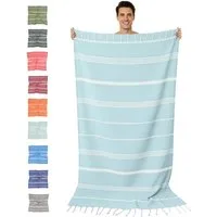 furora HOLIDAY Saunatuch Strandtuch Hamamtuch: groß 100x200 cm Saunatuch, Strandhandtuch dünn, Strandtuch Saunatuch aus 100% Baumwolle Strandtuch Set