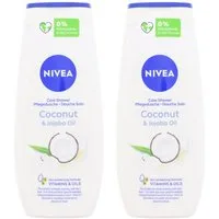 Nivea Duschgel 2 x NIVEA Coconut & Jojoba Oil Pflegedusche je 250ml pH-hautneutral