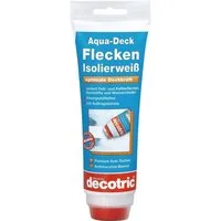 decotric® Isoliergrundierung Aqua-Deck Flecken Isolierfarbe mit Auftragsbürste, Weiß 250 ml