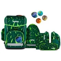 ergobag Schulranzen Cubo Light (5tlg., inkl. Federmäppchen, Schlamperrolle, Sportbeutel und Kletties)