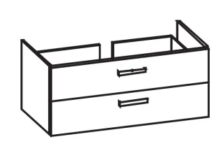 Artiqua 414 Waschtischunterschrank für Legato 4153C1 Stahlgrau Metallic, 414-WU2L-V142-7141-88 414-WU2L-V142-7141-88