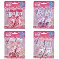 SIMBA Babypuppe Simba Puppe Zubehör New Born Baby Schuhe und Socken, 4-sort. 105560844